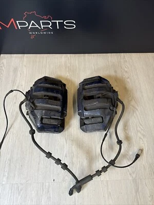 BMW E60 E63 E64 M5 M6 2006-2010 Juego de pinzas de freno delanteras de fábrica azul Foto 1 de 4