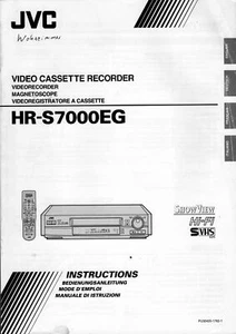 Bedienungsanleitung für JVC HR-S7000EG Videorecorder SVHS - Bild 1 von 1