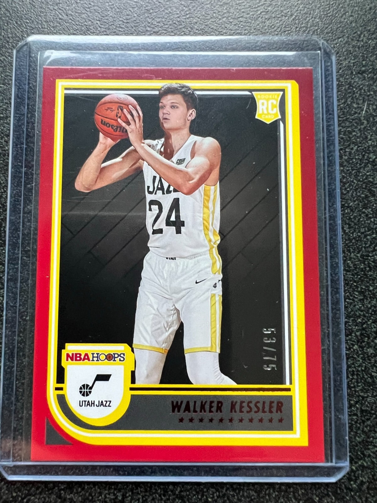 2022-23 Panini NBA Hoops Walker Kessler #252 Utah Jazz Red /75