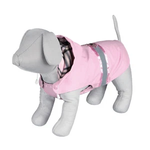 Trixie Dog Pink Como Coat soft fleece lining reflective stripe Back length 24cm - Picture 1 of 10