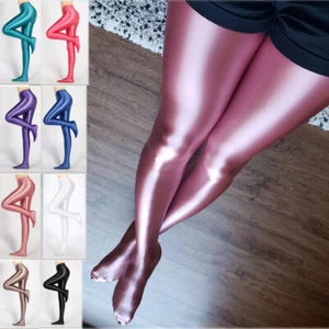 Leohex Nylon Glitzer sexy Strümpfe Satin glänzend blickdicht Strumpfhose glänzend Strumpfhose - Bild 1 von 160