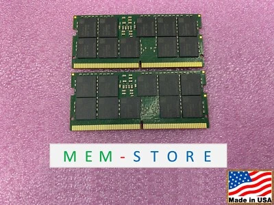128GB 2x64GB ECC SODIMM DDR5-5600MHz Compatible RAM for Thinkpad P16 Gen2 Laptop - Image 1 of 4