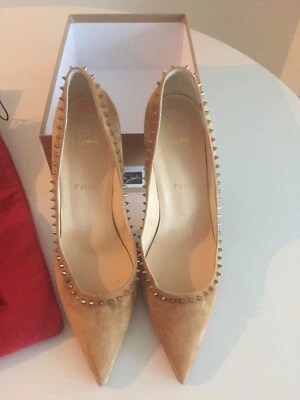 Christian Louboutin Anjalina Veau Velours 40 Safari Bronze - Imagem 1 de 4