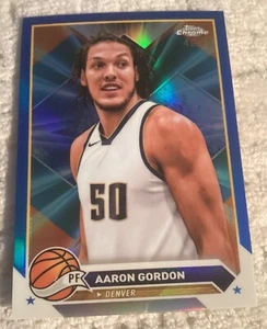 2024 Topps Chrome Blue Refractor Aaron Gordon #95 Denver Nuggets-Magic /75 - Picture 1 of 2