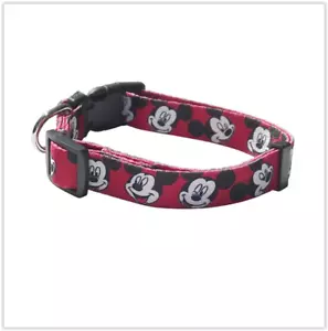 NWT DISNEY MICKEY MOUSE Adjustable DOG COLLAR, Red SIZE MEDIUM 12.9"-20.5" - Picture 1 of 5