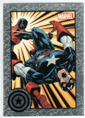 MARVEL 2014 MARVEL UNIVERSE GREATEST BATTLES EXPANSION SILVER 101 CAPT. AMERICA - Image 1 of 2