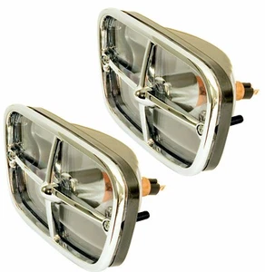 1969 Pontiac Firebird Rear Parking Lamp Light Assembly Pair with Housing Bezel - Picture 1 of 1
