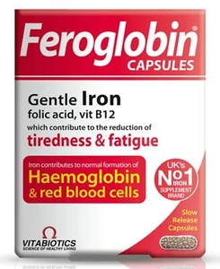 Feroglobin Vitabiotics Organic Vitamin and Mineral Capsules 30 Capsules - Picture 1 of 5