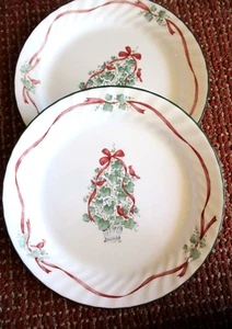 2002, Corelle by Corning, set di 2 piatti natalizi Callaway, 10-1/4", usati in ottime condizioni - Foto 1 di 6
