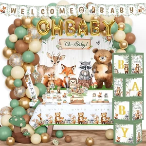 Woodland Baby Shower Decorations Forest Animal Neutral Baby Shower Party Supplie - Picture 1 of 12