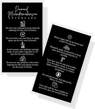 Diamond Microdermabrasion Aftercare Cards | 50 Pack | 2X3.5” Inch Business Card 