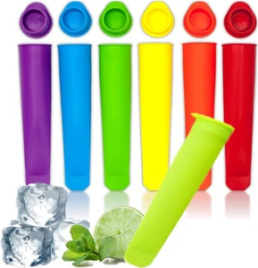 Silicone Popsicle Molds, 6PCS Reusable Ice Pop Molds for Kids DIY Frozen Popsicl - Picture 1 of 12