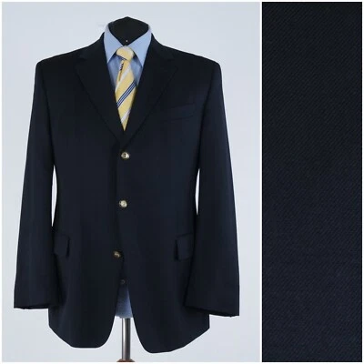 Mens PIERRE CARDIN Blazer 46R UK Size Dark Blue Wool Sport Coat Jacket - Image 1 of 4