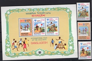 BANGLADESH - CHILDHOOD, YV # 135/7 + BL 5, COMPLETE SET, 1979, MNH - Picture 1 of 1