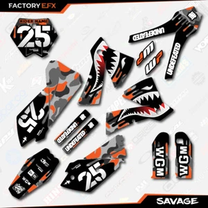 Kit de gráficos gris naranja Savage se adapta a KTM 2003-2004 SXF XC XCF 125 250 300 450 - Imagen 1 de 5