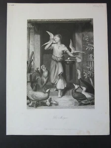 Original Stahlstich,Der Morgen,ca.1850 - Bild 1 von 4