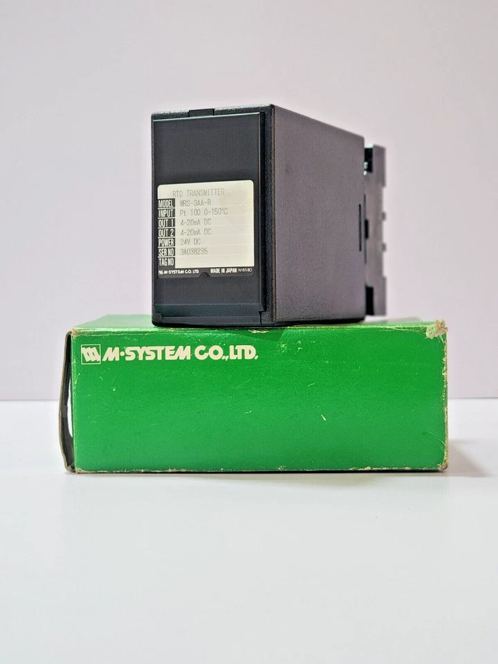 M-SYSTEM WRS-3AA-R RTD TRANSMITTER S/N. 3A038235 24VDC 4-20mA DC - Image 1 of 4