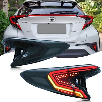 LED Black Tail Lights for Toyota C-HR 2018-2022 Animation Rear Lamps Assembly - Image 1 of 4
