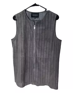 Lafayette 148 New York Größe M Wildleder Lederweste Reißverschluss perforiert Damen - Bild 1 von 8