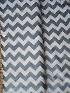 RILEY BLAKE HOLLYWOOD SPARKLE CHEVRON GRAY/WHITE COTTON FABRIC 1 YARD SC320-110 - Picture 1 of 2