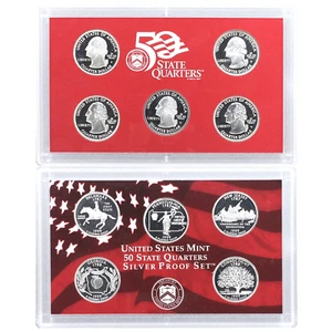 1999 S Proof State Quarter Set 90% Silver No Box or COA 5 Coins US Mint - Picture 1 of 1
