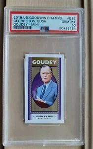 🔥2019 Upper Deck Goodwin Champions #G37 George HW Bush Goudey-Mini PSA 10 Pop 1 - Picture 1 of 3