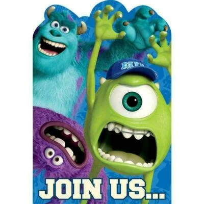 Monster University Invites Birthday Party Invitations + Envelopes 8ct Invites - Image 1 of 2