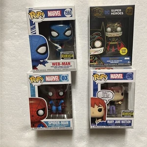 Funko Pop Spiderman Web-Man Batman Mary Jane Watson DC Pin Lote Marvel Edición Limitada - Imagen 1 de 18