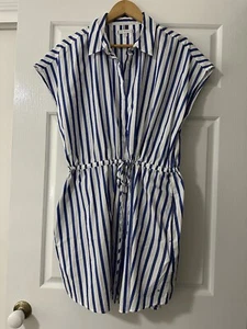 Tommy Hilfiger Striped Nautical Boat Italian Summer Dress 100% Cotton - Picture 1 of 9