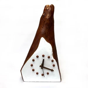 Vintage Handcrafted Cypress Knee Mantel Clock New Quartz Movement - Picture 1 of 7