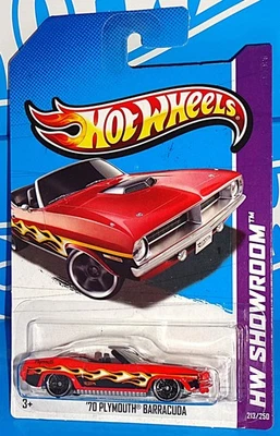 Hot Wheels 2013 Heat Fleet Series #213 '70 Plymouth Barracuda rojo con PR5s Foto 1 de 2
