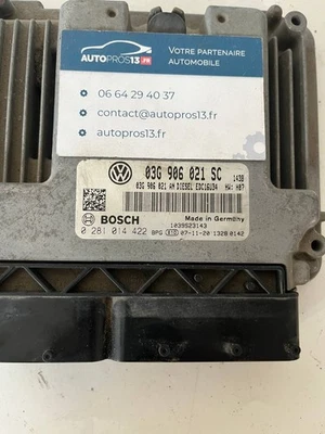 CALCULATEUR MOTEUR ECU SEAT LEON 1.9 TDI 0281014422 03G906021SC EDC16U34 H07 BXE - Immagine 1 di 4