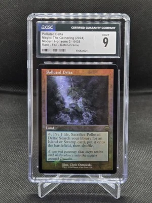MTG Modern Horizons 3 Foil Retro-Frame Polluted Delta 0438 CGC Mint 9 - Image 1 of 2