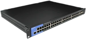 Linksys | LGS552P 52-Port Managed PoE+ Gigabit Switch 48x RJ45 2x Kombi 2x SFP+ - Afbeelding 1 van 6