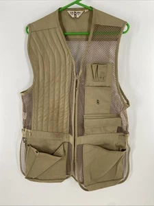 Bob Allen Full Mesh Shooting Vest Sz Large Brown Right-Handed Hunting Skeet Trap - Picture 1 of 5