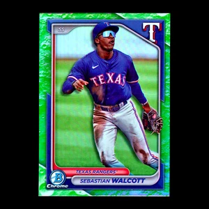 2024 Bowman Chrome Draft Sebastian Walcott Lunar Glow Refractor SP Rangers /525 - Picture 1 of 1