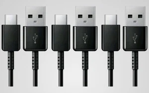 3-Pack Type-C USB Cable Fast Charging And Rapid Data Transfering Cord Black - Picture 1 of 4