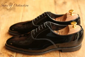 Crockett & Jones Overton Black Patent Leather Oxford Shoes UK 9 E US 10 RRP £515 - Picture 1 of 12