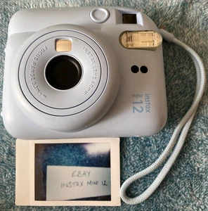 A good used unboxed working Fujifilm Instax Mini 12 light blue instant camera - Picture 1 of 15