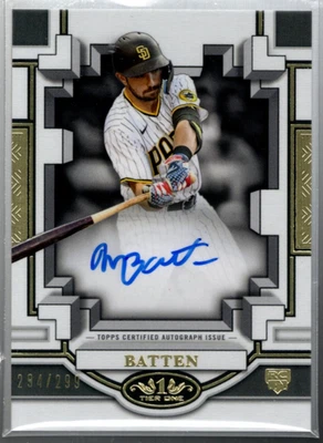 B7106- 2023 Topps Tier One Break Out Autographs #BOAMB2 Matthew Batten Auto /299 - Image 1 of 2