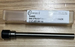 04895 Techniks Spannzangenfutter mit geradem Schaft 1/2" Schaft ER16 mit Mini-Mutter 140 mm lang - Bild 1 von 3