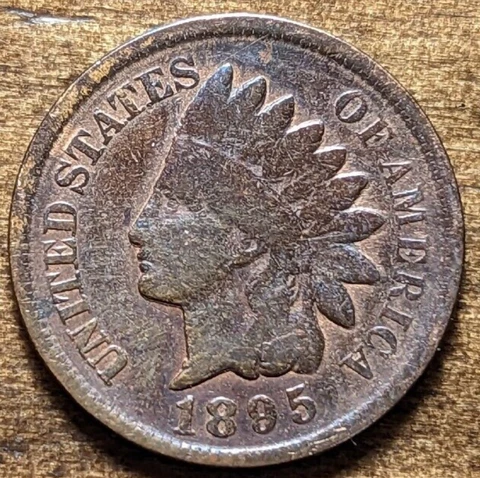 1895 Indian Head Cent Very Good Penny VG Cover