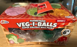 Farmstand VEG-I-BALLS Super SQUISHY FIDGET BALL Pack VEGETABLES 6 PACK NEW! - Picture 1 of 2