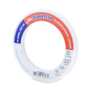 Triple Fish Fluorocarbon Leader 50yds Clear
