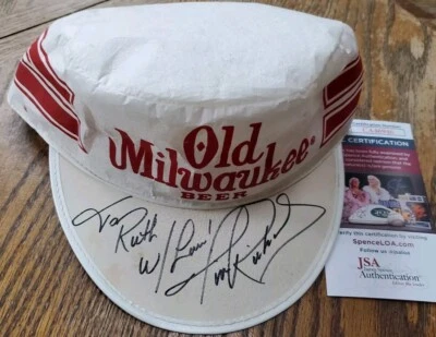 RARE Autographed Racing Tim Richmond Painters Hat Cap JSA Signed Nascar OLD MIL - Image 1 of 4