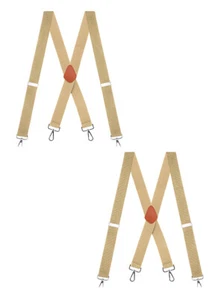 Buyless Fashion Heavy Duty 2 Pack Suspender Men Adjustable Straps X Strong Hooks - Picture 1 of 91