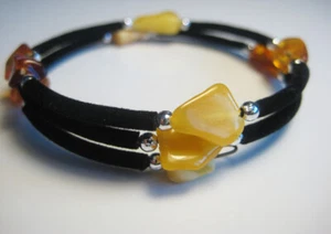 ¡Elegante pulsera genuina de ámbar báltico piedra preciosa!¡!¡!  - Imagen 1 de 2