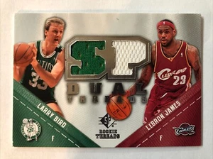 LARRY BIRD & LeBRON JAMES 2008/09 SP Rookie Threads Dual - Picture 1 of 5