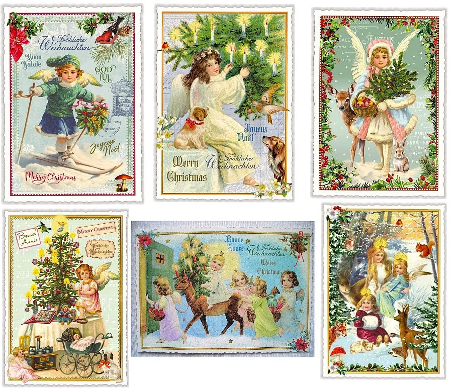 Edition a thousand beautiful * Christmas * nostalgia * postcard * angel *... A6 - Image 1 of 1