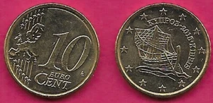 CIPRO 10 CENTESIMI DI EURO 2015 UNC KYRENIA IV secolo a.C.a nave commerciale,che data - Foto 1 di 1